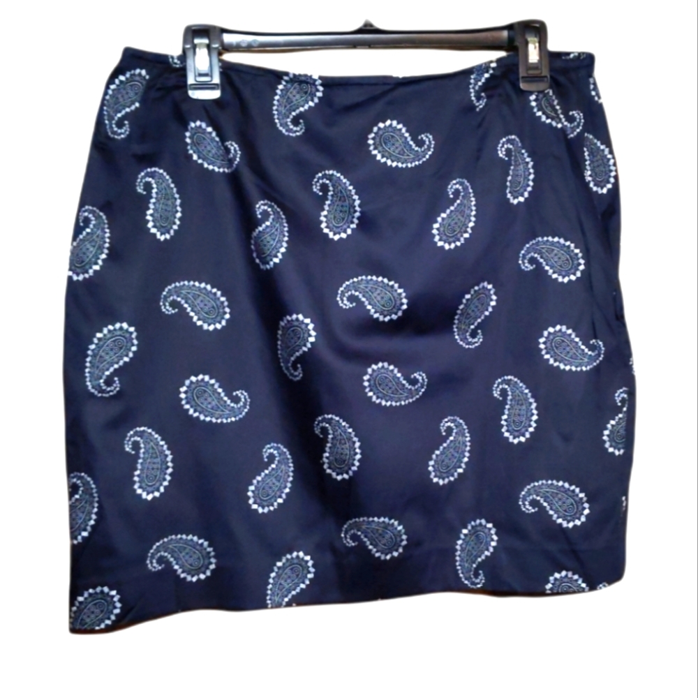 Emanuel Ungaro Liberte black and white paisley skirt